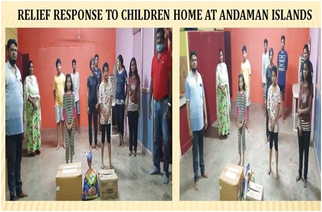 RELIEF RESPONSE AT ORPHANAGE